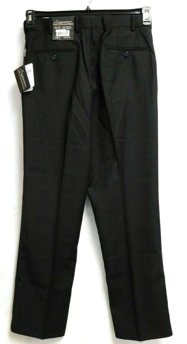 Signature Collection Men's Dress Pants Straight Fit Hidden Expandable Waistband
