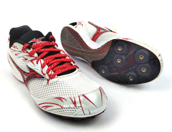 Mizuno Men's Cleated Running Shoes Tempo LD Track and Field White Red Black New