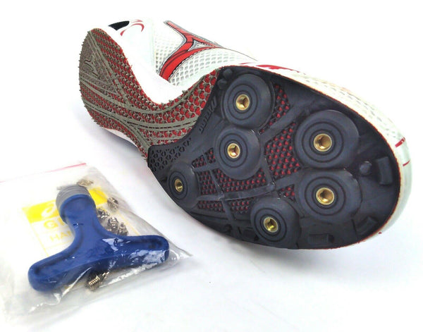 Mizuno Men's Cleated Running Shoes Tempo LD Track and Field White Red Black New