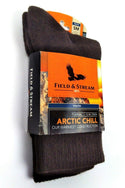 Field & Stream Youth Crew Socks Artic Chill ThermaLite 12" Brown Small New