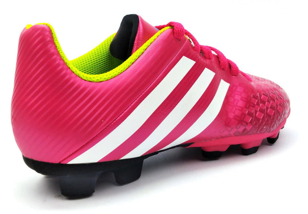 Adidas Big Kids Soccer Cleats Predito LZ TRX FG J Lace Up Pink White New in Box