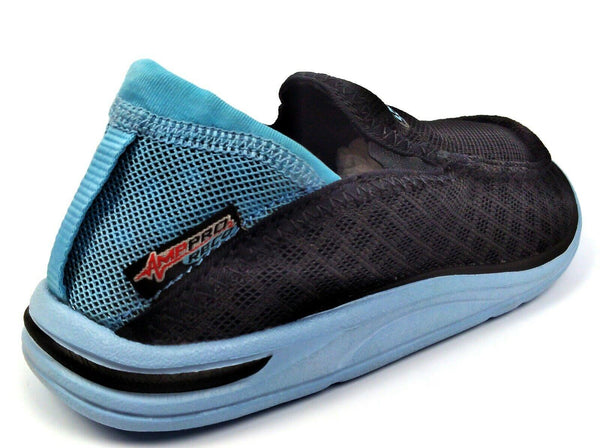 Saucony Women's Sport Slipper Shoes AMP PRO 2 Reco Black Blue Size 6 M New