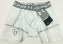 Under Armour Big Kids Boys Solid with Logo White & Grey Baseball Shorts X-Small