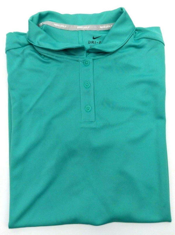 Nike Women's Golf Polo Shirt Dry Short 3 Button Short Sleeve Cabana Large New