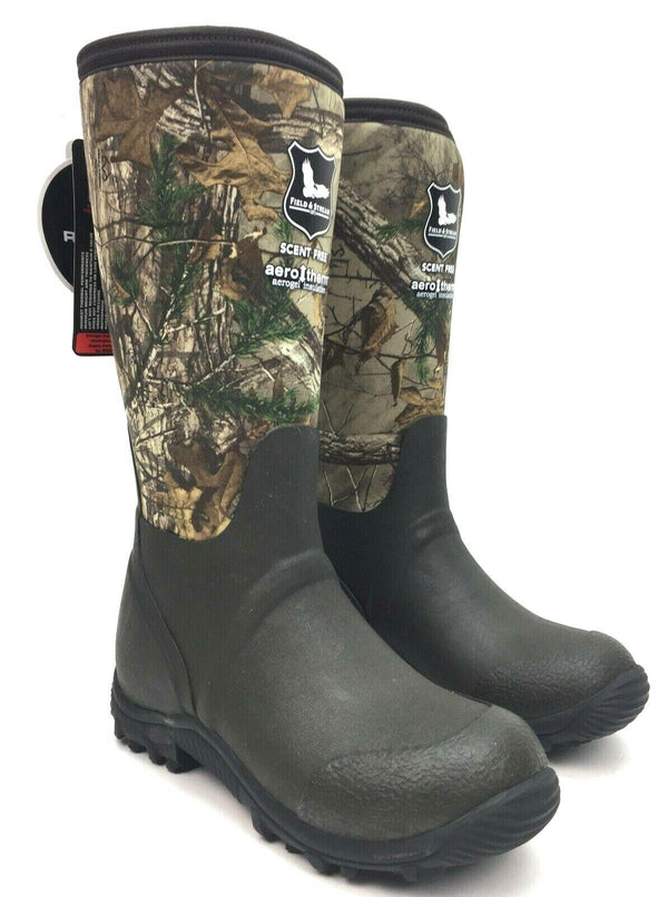 Field & Stream Men's Tracker Boots 7mm Neoprene Rutland Camo Black Size 6 New