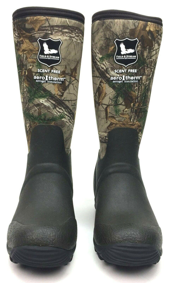 Field & Stream Men's Tracker Boots 7mm Neoprene Rutland Camo Black Size 6 New
