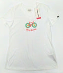 Women's Cycling T-Shirt Louis Garneau Share the Road Short Sleeve Tee White New