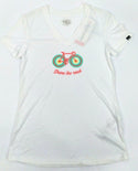 Women's Cycling T-Shirt Louis Garneau Share the Road Short Sleeve Tee White New