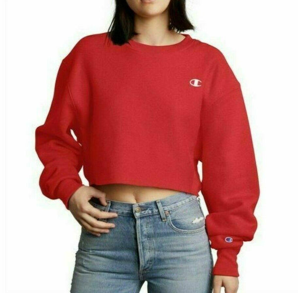 Lot of 50 Champion Life Women's Crop Top Cut Off Crew Reverse Weave Sweatshirt