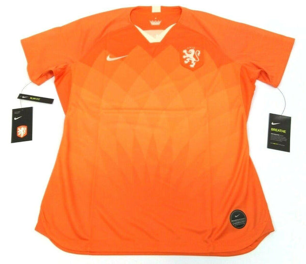 Netherlands Women's Home Jersey Nike Short Sleeve Orange XL