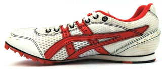 Asics Men's Hyper-LD Track and Field Running Shoes Cleated White Red Size 8.5