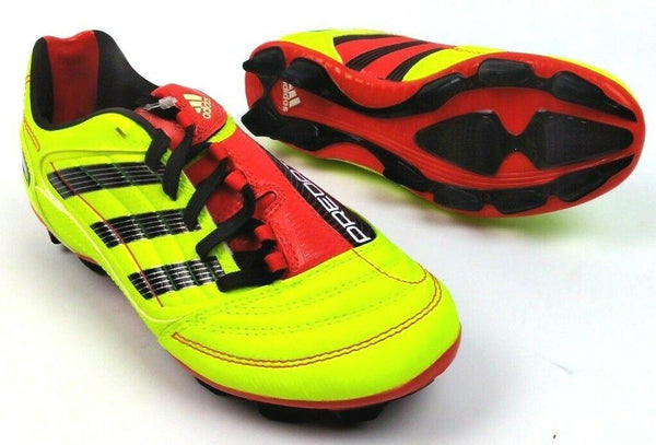 Adidas Kid's Soccer Shoes Unisex Pred Absolado X TRX FG J Yellow Red Size 2.5