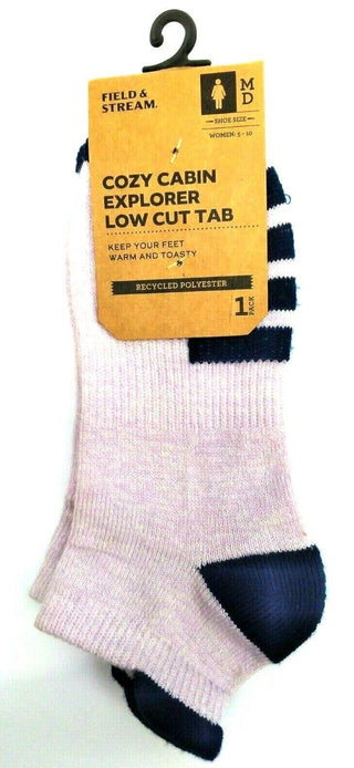 Field & Stream Women's Socks Cozy Explorer Low Cut Tab Potent White Medium