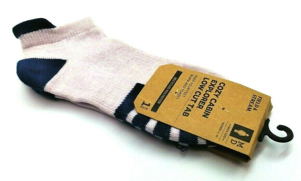 Field & Stream Women's Socks Cozy Explorer Low Cut Tab Potent White Medium