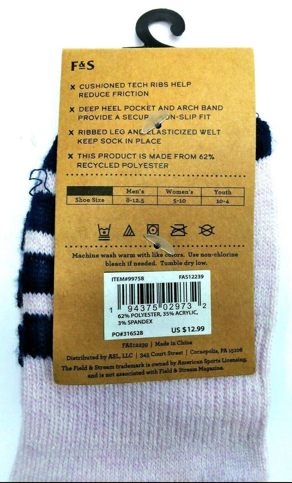 Field & Stream Women's Socks Cozy Explorer Low Cut Tab Potent White Medium