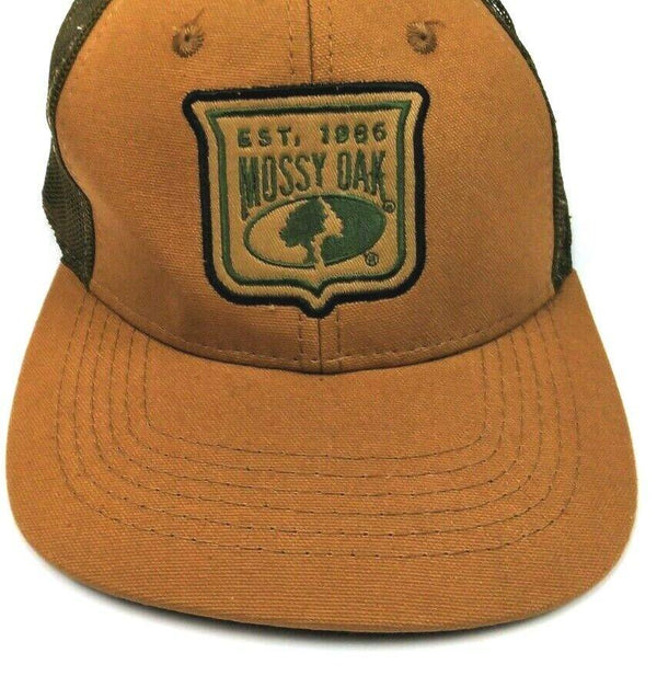 Outdoor Cap Men's Cap Mossy Oak Shield Hat Mesh Back Snap Closure Khaki One Size