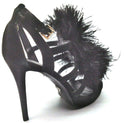 Michael Kors Kid's Fara Sandals High Heels Suede Shoes Black Suede Size 5.5M