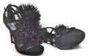 Michael Kors Kid's Fara Sandals High Heels Suede Shoes Black Suede Size 5.5M