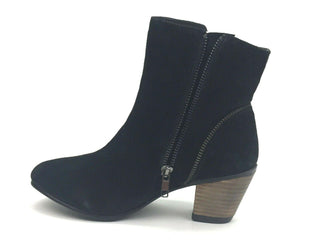 Cavalone Renata Women's Suede Beaded Ankle Boots Black Silver Size 6.5 New