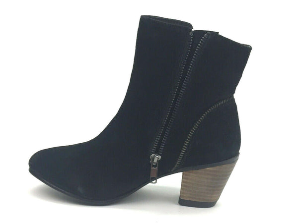 Cavalone Renata Women's Suede Beaded Ankle Boots Black Silver Size 6.5 New