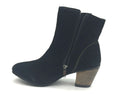 Cavalone Renata Women's Suede Beaded Ankle Boots Black Silver Size 6.5 New