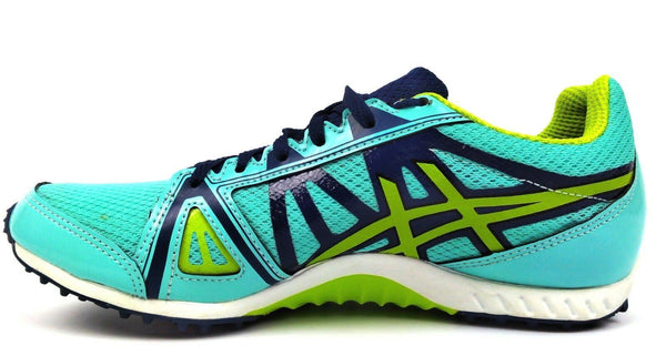 ASICS Women's Running Shoes Hyper-Rocketgirl XC Cross Country Blue Lime Poseidon