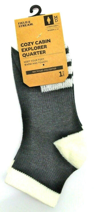 Field & Stream Women's Socks Cozy Explorer Quarter Dark Heather Grey Medium