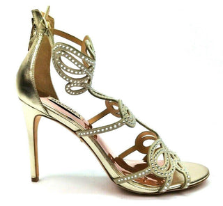 Badgley Mischka Women's Ten Dress Sandal Heels Gold Size 8.5