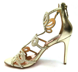 Badgley Mischka Women's Ten Dress Sandal Heels Gold Size 8.5