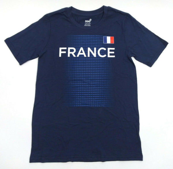 Outerstuff Boy's T-Shirt France One Team Short Sleeve Youth Navy Large - New