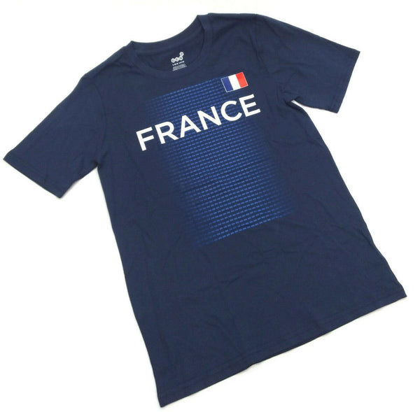 Outerstuff Boy's T-Shirt France One Team Short Sleeve Youth Navy Large - New