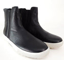 Women's Ankle Boots J Slides Charley Leather Pull On Bootie Black White Size 10M