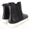 Women's Ankle Boots J Slides Charley Leather Pull On Bootie Black White Size 10M
