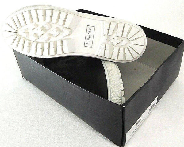 Women's Ankle Boots J Slides Charley Leather Pull On Bootie Black White Size 10M