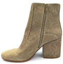 Lucky Brand Women's Boots High Ankle Rainns Block Heel Feather Grey 8.5M New