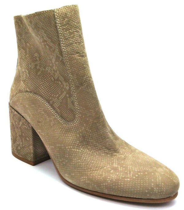 Lucky Brand Women's Boots High Ankle Rainns Block Heel Feather Grey 8.5M New