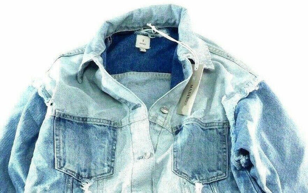 Madison Women's Jacket Kane Baldwin Jeans Button-up Ripped Size Small