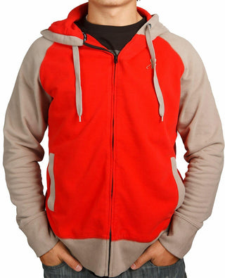 Men's Winter Hoodie Warm Full Zip Jumper Gongshow Going the Distance Red Grey