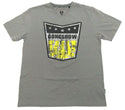 Gongshow Men's T-Shirt Puck Crest V-Neck Short Sleeved Grey Size X-Large