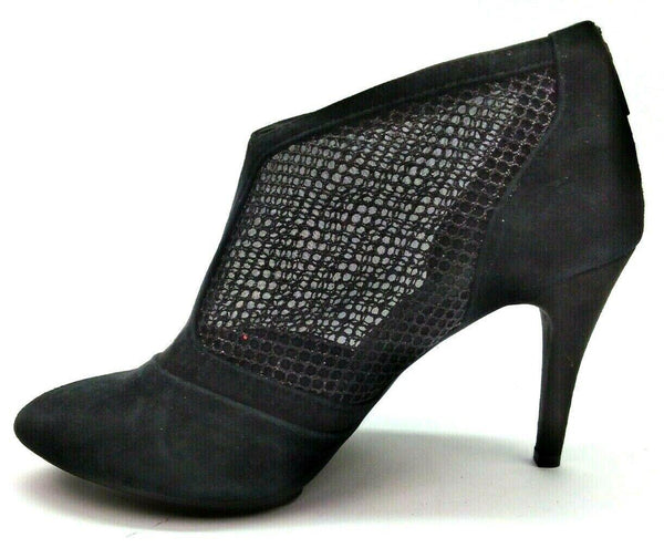 Alfani Sage Women's Closed Toe Mesh Block Wedge Zipped Sandals Black Size 8.5