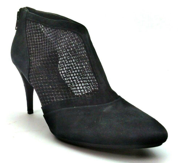 Alfani Sage Women's Closed Toe Mesh Block Wedge Zipped Sandals Black Size 8.5