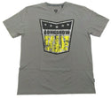 Gongshow Men's T-Shirt Puck Crest V-Neck Short Sleeved Grey Size X-Large