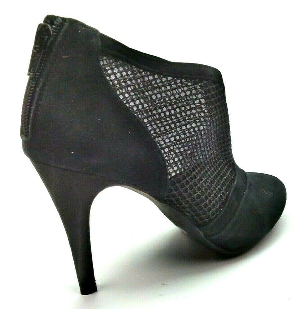 Alfani Sage Women's Closed Toe Mesh Block Wedge Zipped Sandals Black Size 8.5