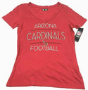 NFL Team Women's T-Shirt  Apparel Arizona V-Neck Cardinal Graphic Red Medium
