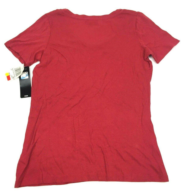 NFL Team Women's T-Shirt  Apparel Arizona V-Neck Cardinal Graphic Red Medium