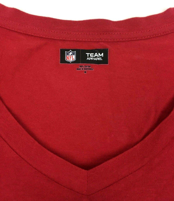NFL Team Women's T-Shirt  Apparel Arizona V-Neck Cardinal Graphic Red Medium