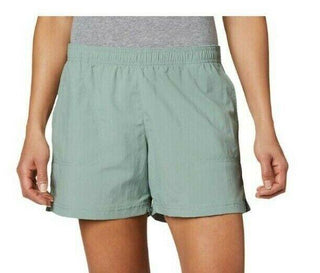 Columbia Women's Shorts Sandy River Water Elastic Light Lichen X-Large New