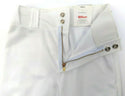 Wilson Youths' Baseball Pants Poly Warp Knit zipper with 2 Snap Closure - White
