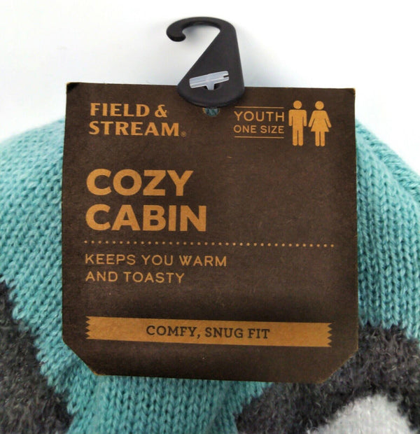 Field & Stream Youth Beanie Cozy Cabin Hat Bear Warm Winter Snug Fit One Size