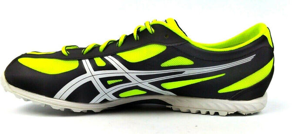 Asics Men's Cross Country Shoes Lace Up Hyper XCS Electric Lemon Black White